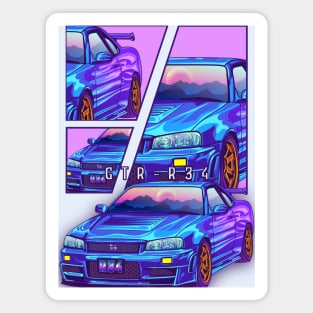 Nissan Skyline Gtr R34 Car Magnet